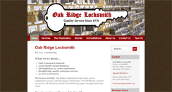 Desktop Screenshot of oakridgelocksmith.com